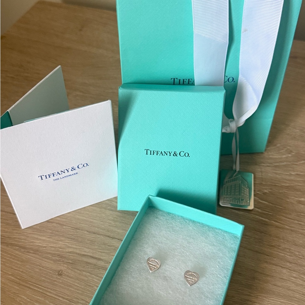 Tiffany & Co. Silver Heart Stud Earrings